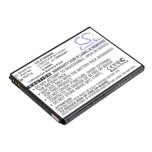 ZTE Li3823T43P3h735350 helyettesítő mobiltelefon akkumulátor (Li-ion, 3.7V, 1800mAh / 6.66Wh) - Utángyártott