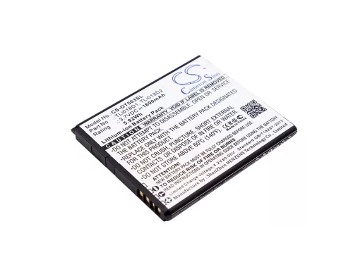 Alcatel TLi018D2 helyettesítő mobiltelefon akkumulátor (Li-ion, 3.7V, 1600mAh / 5.92Wh) - Utángyártott