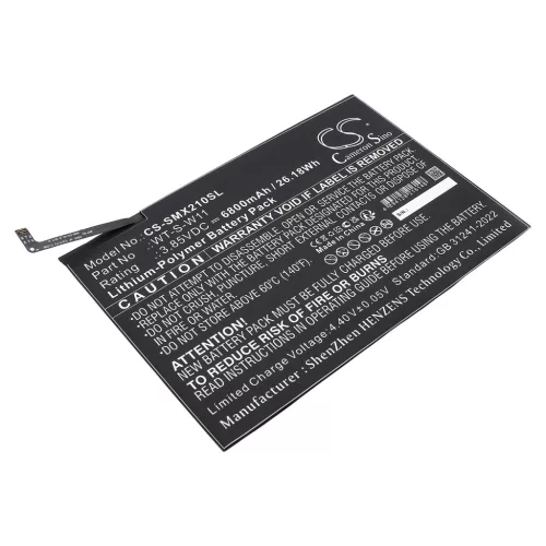Samsung WT-S-W11 helyettesítő tablet akkumulátor (Li-Polymer, 3.85V, 6800mAh / 26.18Wh) - Utángyártott