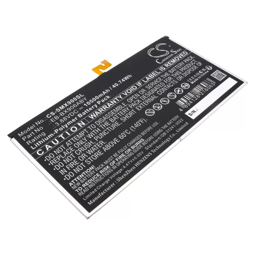 Samsung GH82-27843A helyettesítő tablet akkumulátor (Li-Polymer, 3.88V, 10500mAh / 40.74Wh) - Utángyártott