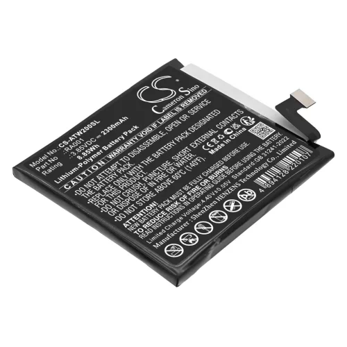 AT&T RA001 helyettesítő mobiltelefon akkumulátor (Li-Polymer, 3.85V, 2300mAh / 8.85Wh) - Utángyártott